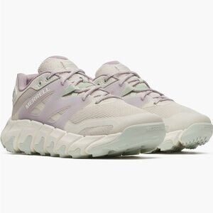 Merrell Women's Trail Sneakers in Cream with Lavender and Mint Accents